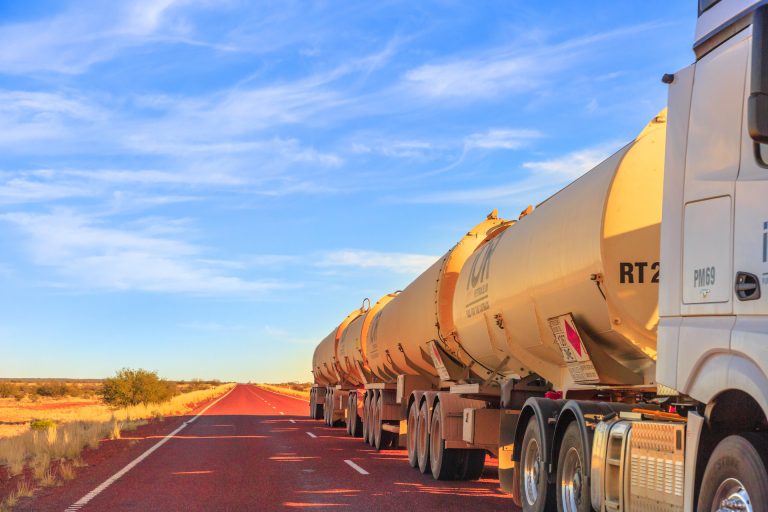 fuel road-train truck